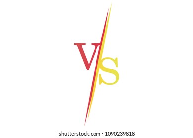 VS. One against another. versus.