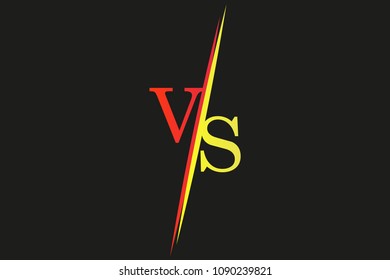 VS. One against another. versus.