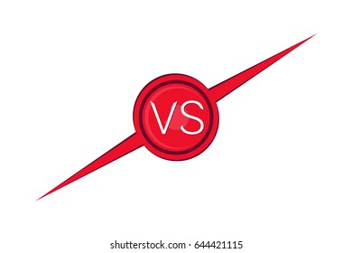 VS. One against the other. the icon is red.