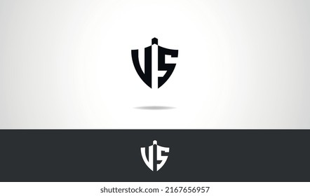 VS Shield Monogram Letter Logo 