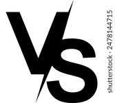 VS Sign. Versus Battle Icon. Simple VS Logo. Vector Illustration