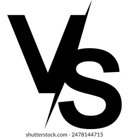 VS-Zeichen. In: Versus Battle Icon. Simple VS-Logo. Vektorillustration