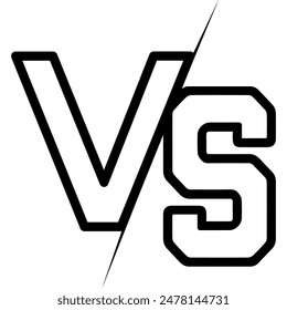 VS Sign. Versus Battle Icon. Simple VS Logo. Vector Illustration