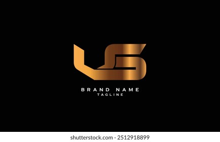 VS, SV, Abstract initial monogram letter alphabet logo design