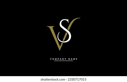 VS, SV Abstrakte Buchstaben Logo-Monogramm
