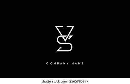 VS, SV Abstract Letters Logo Monogram