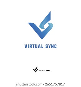 VS or SV initial alphabet letter logo and icon design template vector illustration. Modern, minimalist, flat, and sharp style