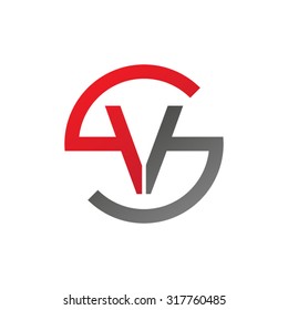 VS SV initial company circle S logo red
