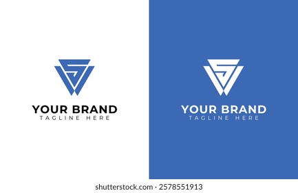 VS SV Initial logo template vector