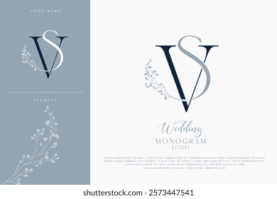 VS SV Initial Wedding Logo Monogram