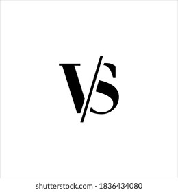 VS or SV letter logo design vector.