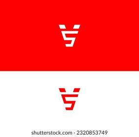 VS, SV letter modern branding logo