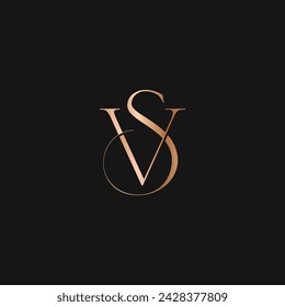 VS SV logo design. Vector illustration.