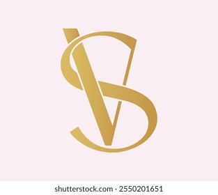 VS ,SV, Logo VS ,Letter VS , Monogramm VS , Hochzeitsmonogramm Initialen, Hochzeitslogo, Hochzeitsmonogramm, Logo-Design