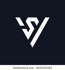 VS SV monogram logo with clean minimal design, ideal for branding, identity, and modern business.