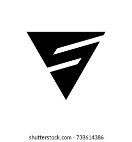 VS or SV or S logo letter design template vector