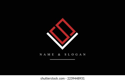 VS, SV, V, S abstract letters logo monogram