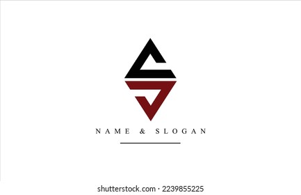 VS, SV, V, S abstract letters logo monogram