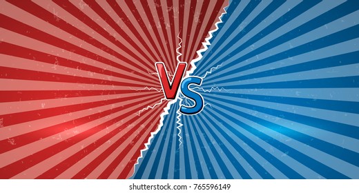 VS symbol of versus. Sketch of challenge banner. Vector illustration