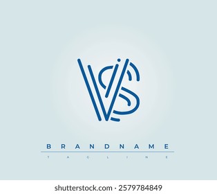 VS Technology Letter Logo Template. This tech letter logo is a graphic mark that uses letters to represent a technology company.