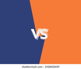 Vs template. Versus comparison blank. Decorative battle cover with lettering. Vector color illustration with divider and copy space for contestantes. 