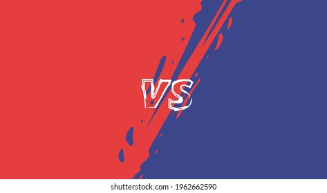 Vs template. Versus comparison blank. Decorative battle cover with lettering. Vector color illustration with divider and copy space for contestantes. 