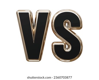 Vs texto 3d elemento de ilustración de representación