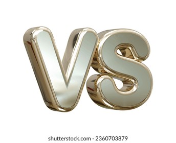 Vs text 3d rendering illustration element
