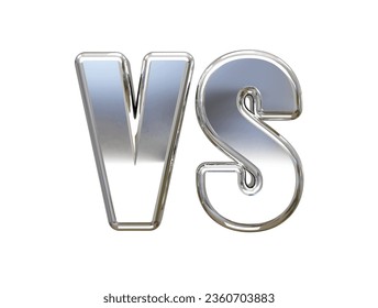 Vs text 3d rendering illustration element