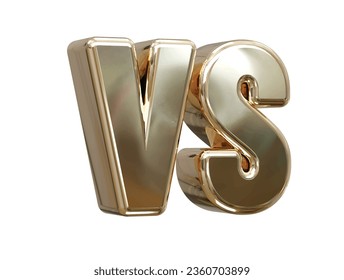 Vs text 3d rendering illustration element