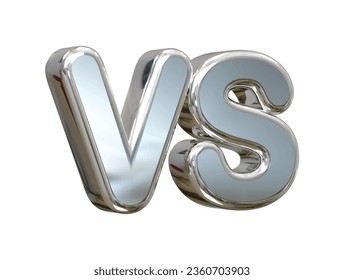 Vs text 3d rendering illustration element