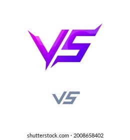 vs typography colorful  logo design 