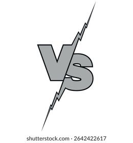 VS Typography with Thunder and Lightning, Fight, Competition, Battle, Match, Game, Sport Fighting Home Screen