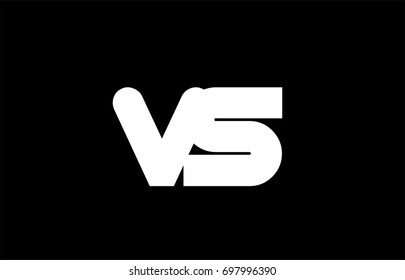 VS V S letter logo combination alphabet vector creative company icon design template modern  black white bold