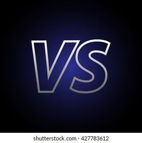 VS Vector Letters Illustration Competition Icon