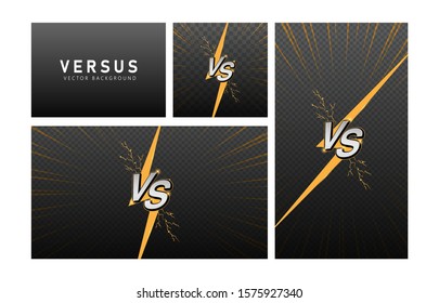VS Versus Background Lightning Overlay. Isolated Object.