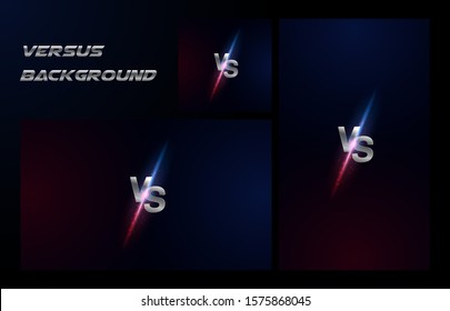 VS Versus Battle Background Set. Landscape, Portrait, Square ratio. 