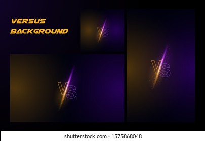VS Versus Battle Background Set. Landscape, Portrait, Square ratio. 