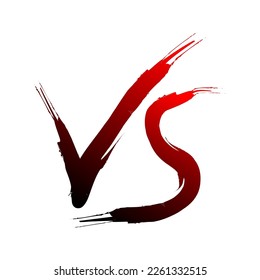 VS versus battle icon sign symbol black red design vector illustration