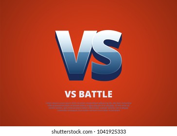 VS Versus comic design. VS Logo with space for text. Vector illustration. 