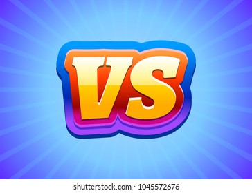 VS Versus comic design. VS Logo with space for text. Vector illustration. 