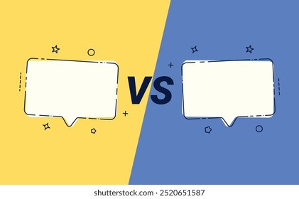 VS versus compare contest empty poster template