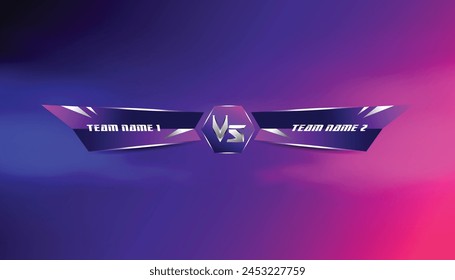 VS Versus conflict battle screen team fight comparison futuristic colorful lower third for soccer football sports banner