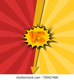 VS. Versus. Fight backgrounds comics style design. Vector illustration.