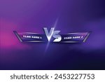 vs Versus fight battle screen competition or comparison futuristic colorful gradient tournament lower third for soccer football sports abstract background
