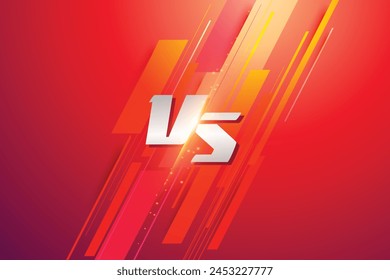 Pantalla de combate vs Versus o comparación de tercio inferior futurista para fútbol fútbol deportes abstracto fondo de Anuncio