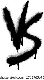 VS gegen Grunge Pinsel Pinselstrich Spray Drip Drawing Vector
