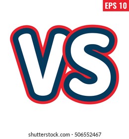 VS versus icon, mark, sign for fighters. Flat vector typography symbol, design illustration on white background.