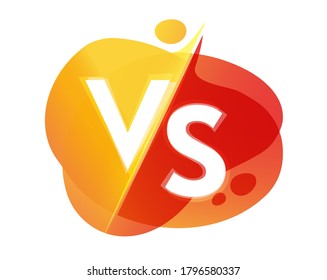 Vs versus icon vector logo fun cartoon sign for kids battle fight game flat cartoon illustration symbol clipart