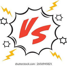 VS gegen Illustration Pop-Design